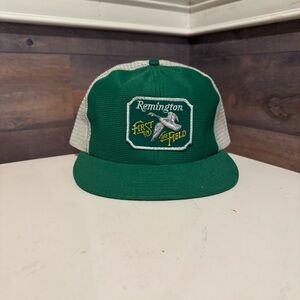 REMINGTON First In The Field Snapback Green Goose Patch MADE USA Large